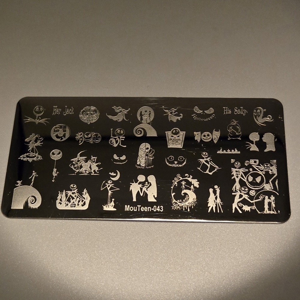 nail‎ art stamping plate resin art craft MouTeen-043 Jack Sally Zero Halloween